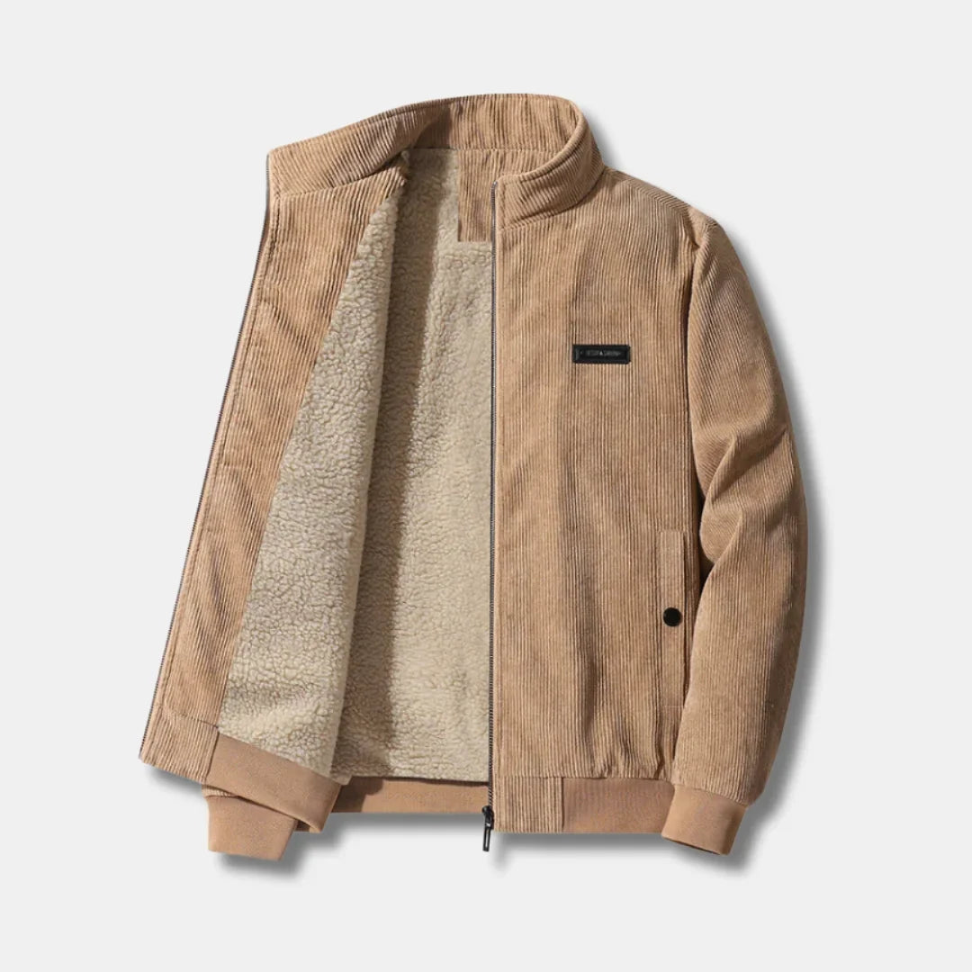 Corduroy bomberjack met sherpa voering