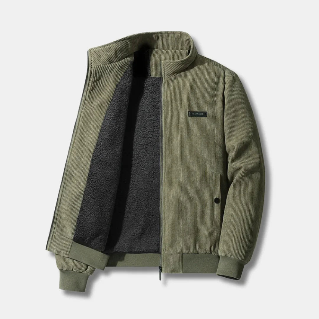 Corduroy bomberjack met sherpa voering