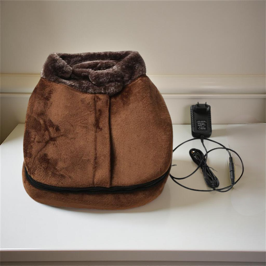 Pluche voetenwarmer met shiatsu-vibratie en warmte