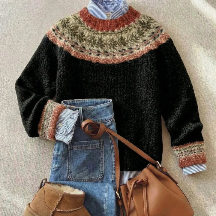 Noorse Fair Isle trui met relaxed fit