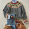Noorse Fair Isle trui met relaxed fit