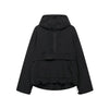 Gewatteerde pullover-anorak met capuchon en halve rits