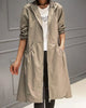 Dames waterdichte trenchcoat met capuchon en rits