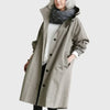Waterdichte lange trenchcoat met capuchon