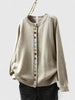 Relaxte cardigan met ronde hals en knopen