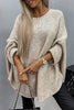 Oversized trui met vleermuismouwen en ronde hals