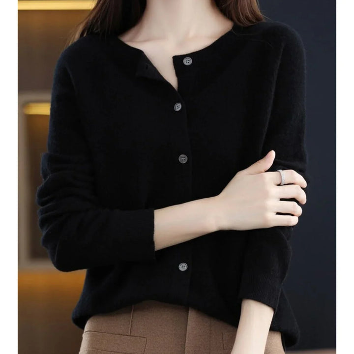 Oversized cardigan van merinowol met knoopsluiting