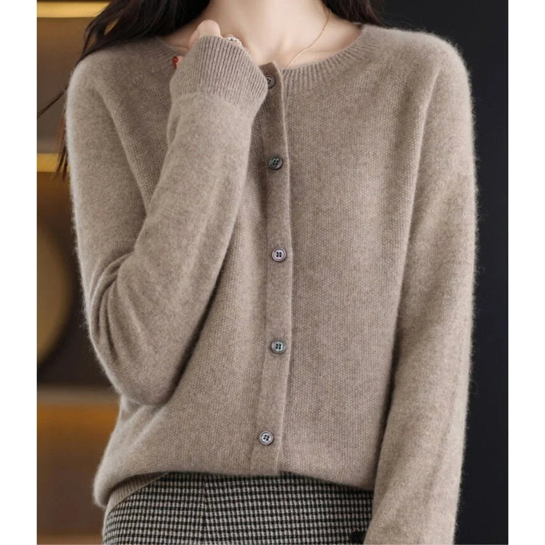Oversized cardigan van merinowol met knoopsluiting