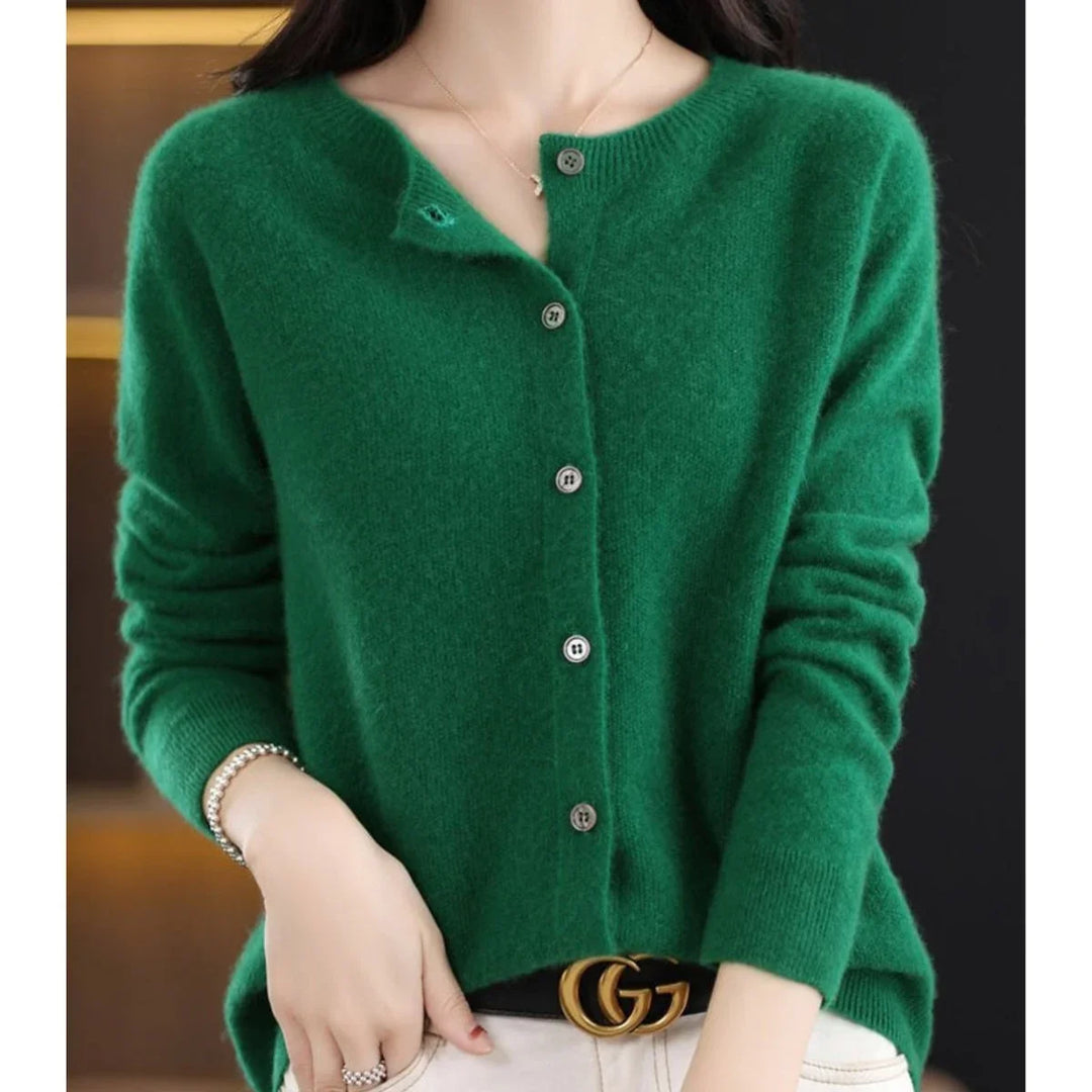 Oversized cardigan van merinowol met knoopsluiting