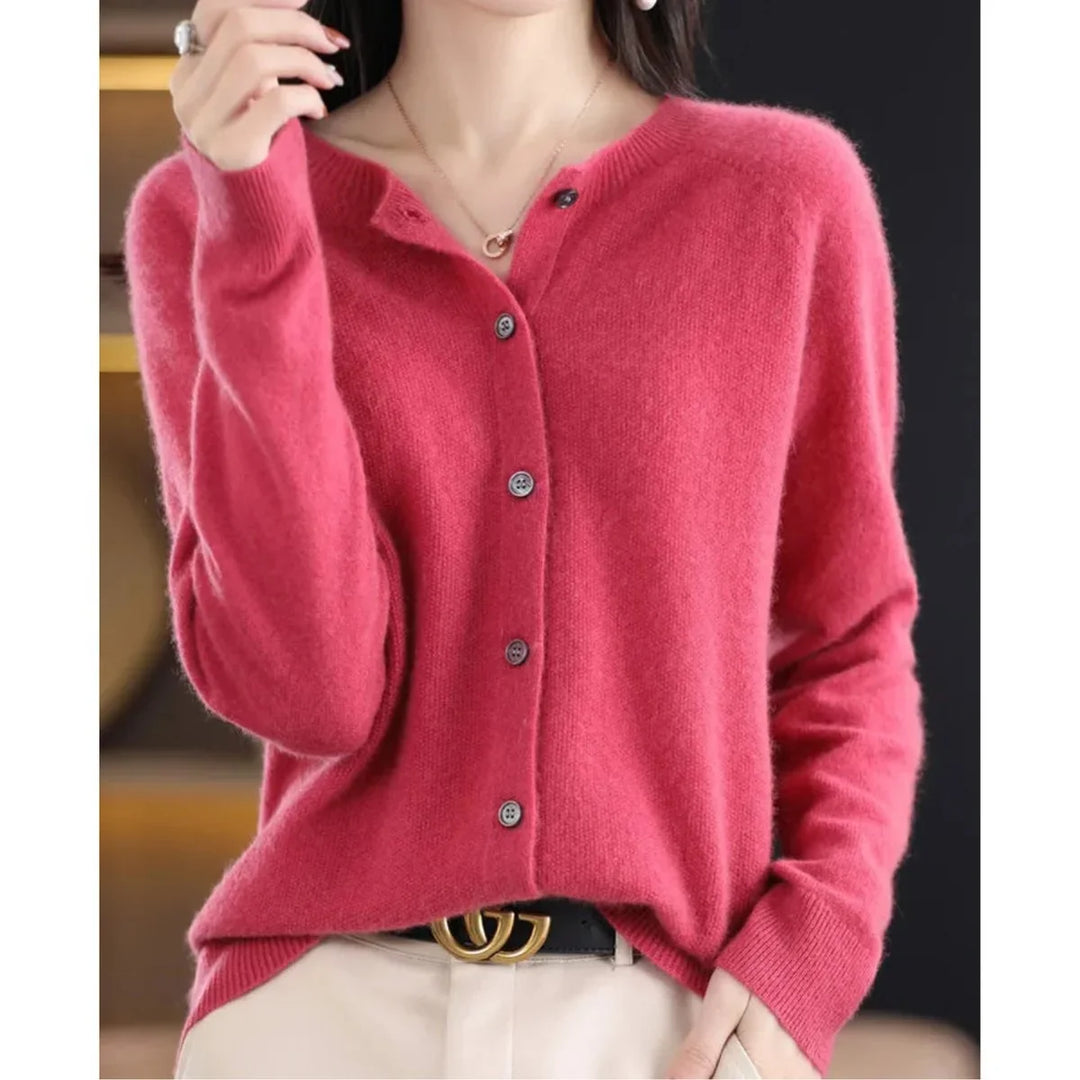 Oversized cardigan van merinowol met knoopsluiting