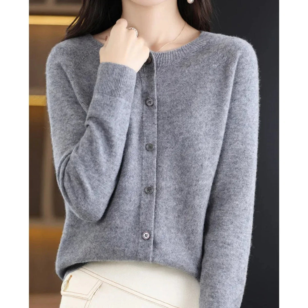 Oversized cardigan van merinowol met knoopsluiting