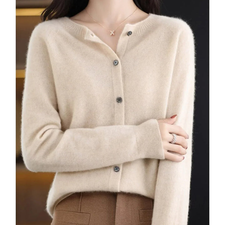 Oversized cardigan van merinowol met knoopsluiting