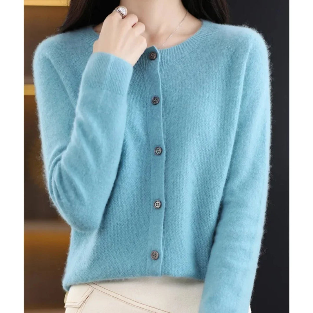 Oversized cardigan van merinowol met knoopsluiting