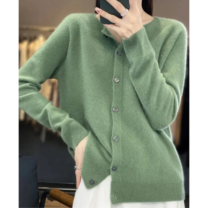 Oversized cardigan van merinowol met knoopsluiting