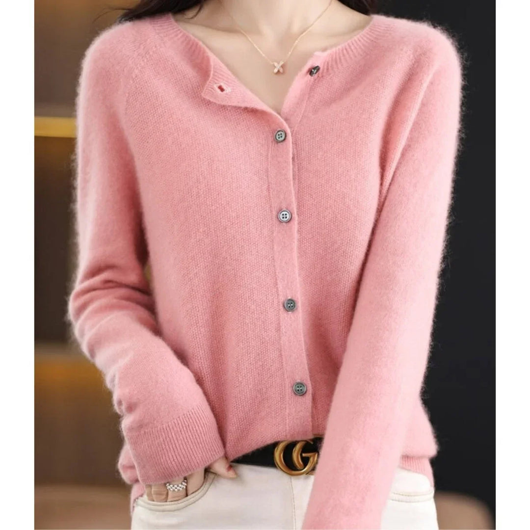Oversized cardigan van merinowol met knoopsluiting