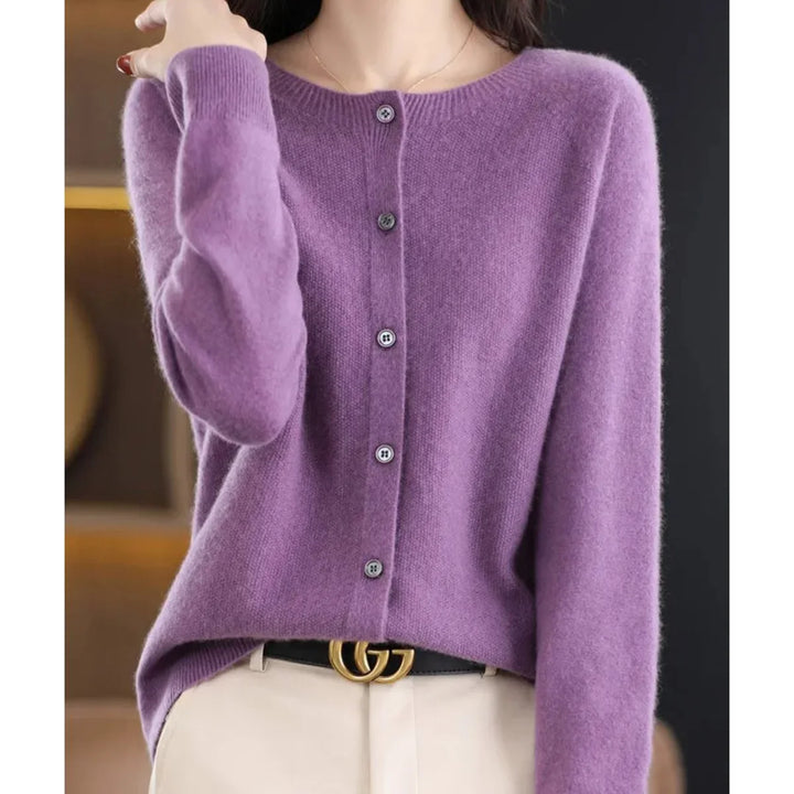 Oversized cardigan van merinowol met knoopsluiting