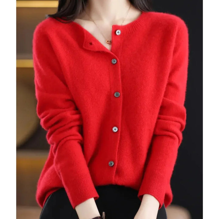Oversized cardigan van merinowol met knoopsluiting