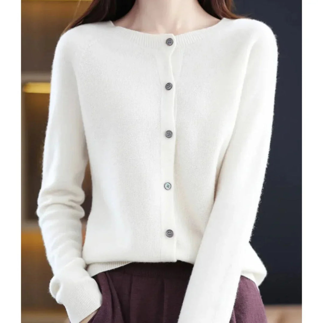 Oversized cardigan van merinowol met knoopsluiting