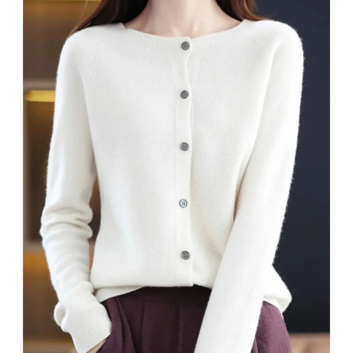 Oversized cardigan van merinowol met knoopsluiting