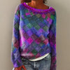 Trui met ruitpatroon en relaxed fit