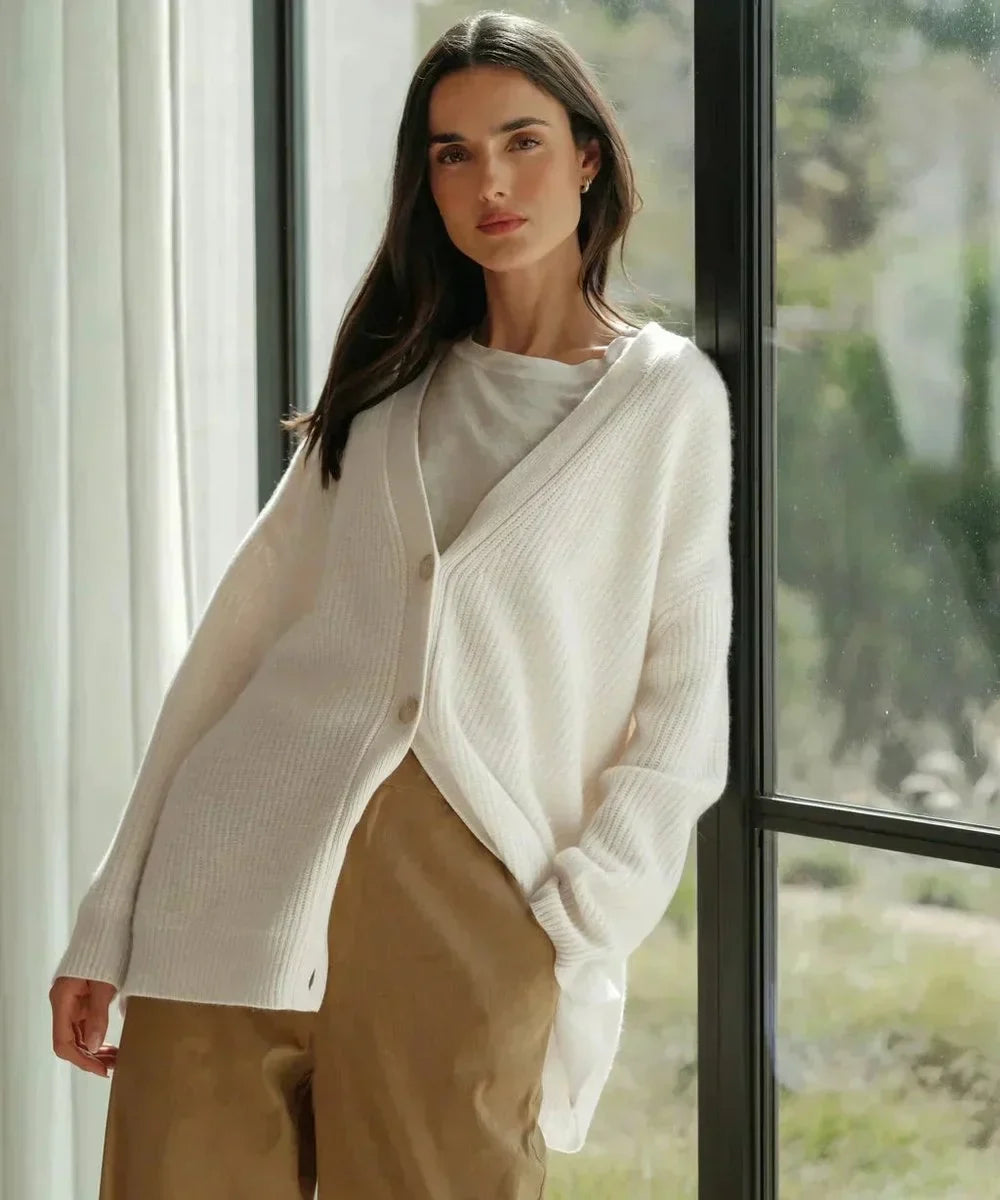 Relaxed-fit V-hals cashmere vest