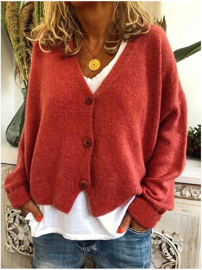 Relaxed vest met V-hals en verlaagde schouders
