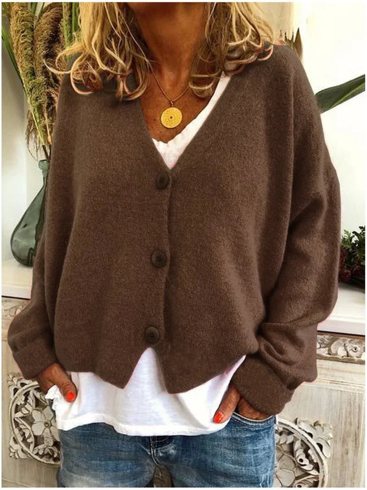 Relaxed vest met V-hals en verlaagde schouders