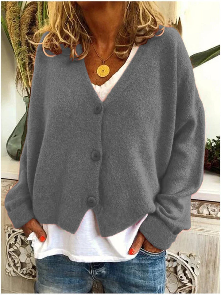 Relaxed vest met V-hals en verlaagde schouders