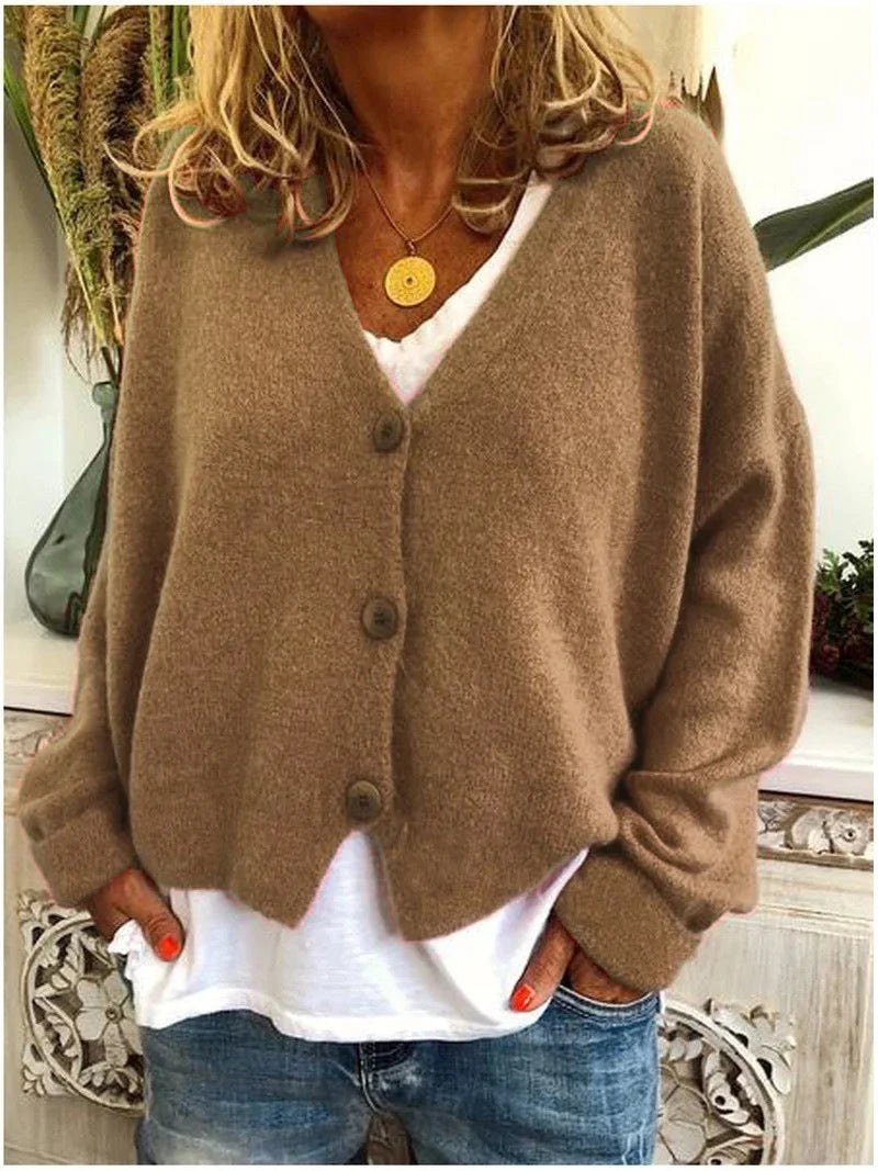 Relaxed vest met V-hals en verlaagde schouders