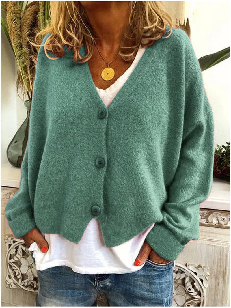 Relaxed vest met V-hals en verlaagde schouders