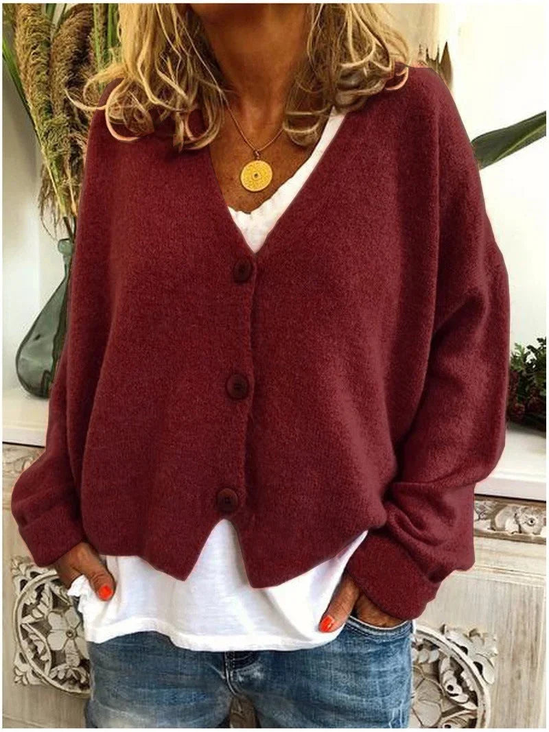 Relaxed vest met V-hals en verlaagde schouders