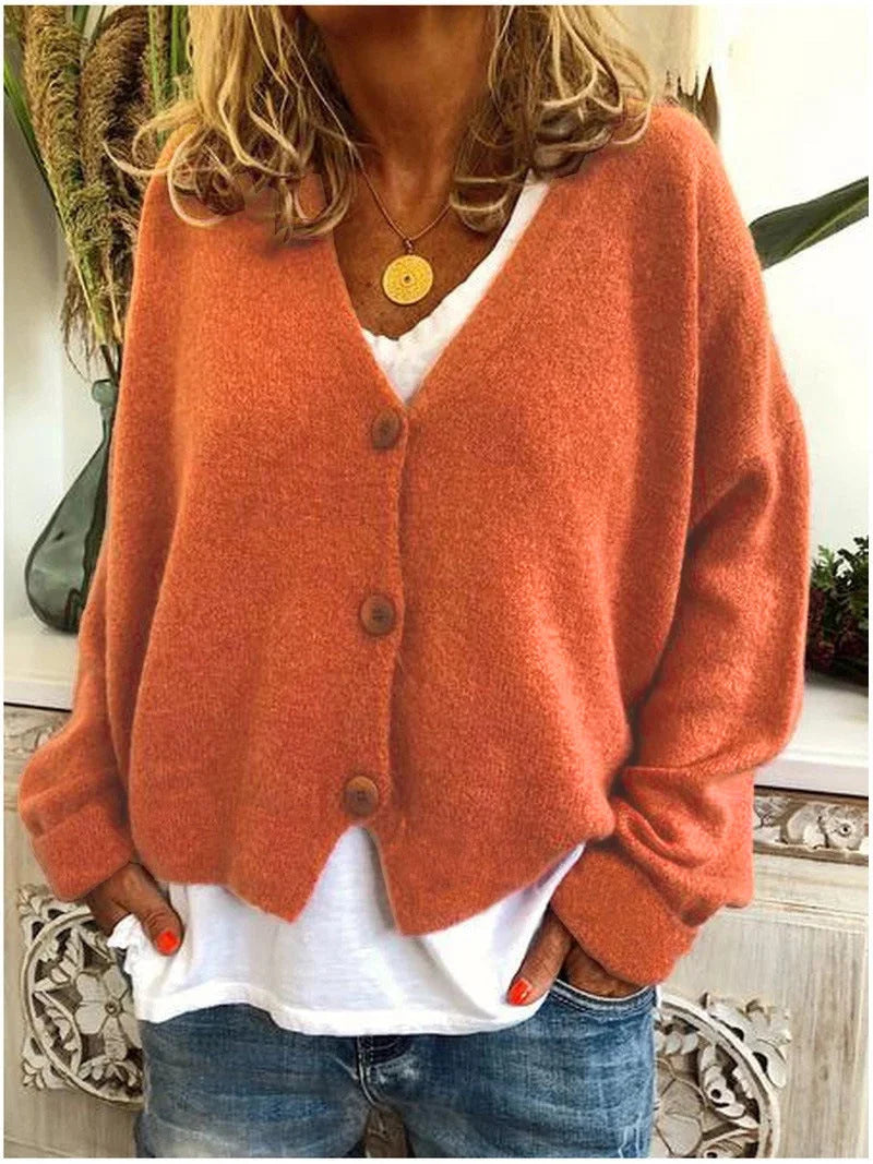 Relaxed vest met V-hals en verlaagde schouders