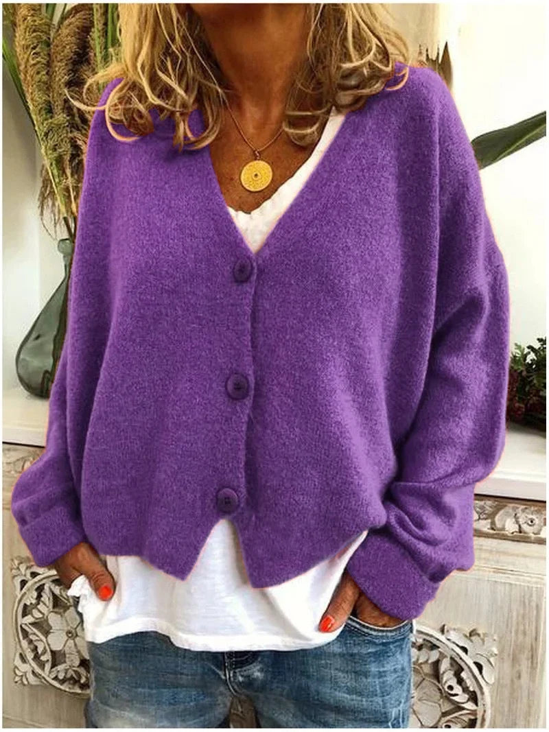 Relaxed vest met V-hals en verlaagde schouders