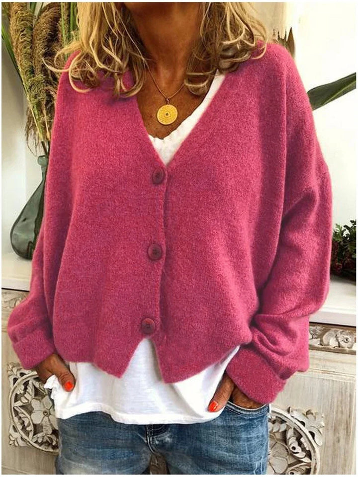 Relaxed vest met V-hals en verlaagde schouders