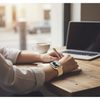Dames-smartwatch met fitnesstracking, mesh metalen band en touchscreen, gps