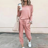 Zachte gebreide loungewearset met longsleeve en joggingbroek