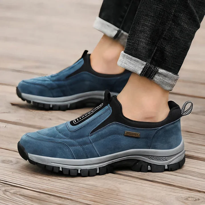 Suede-look instapschoenen met gedempte zool