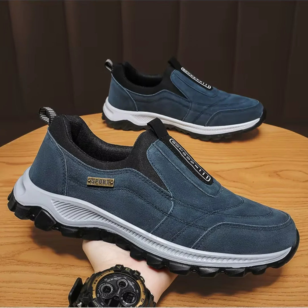 Suede-look instapschoenen met gedempte zool