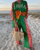 Bedrukte blouse en wijde broek set