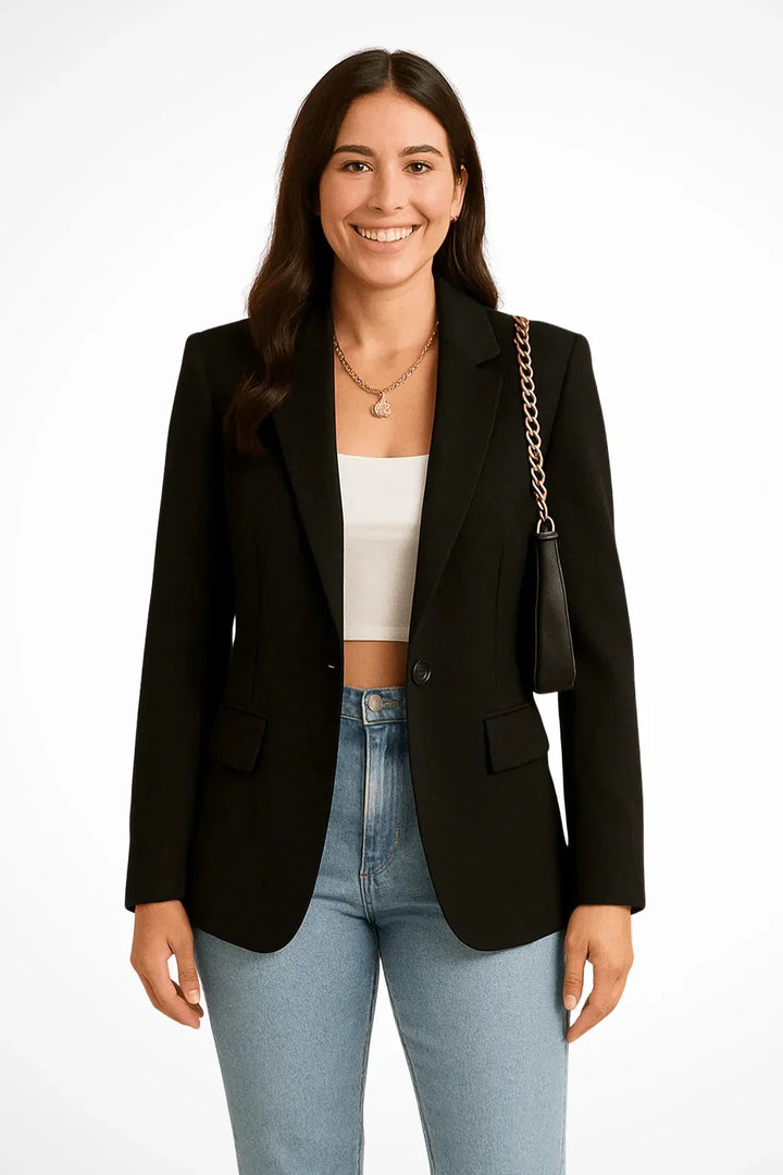 Getailleerde blazer met één knoop