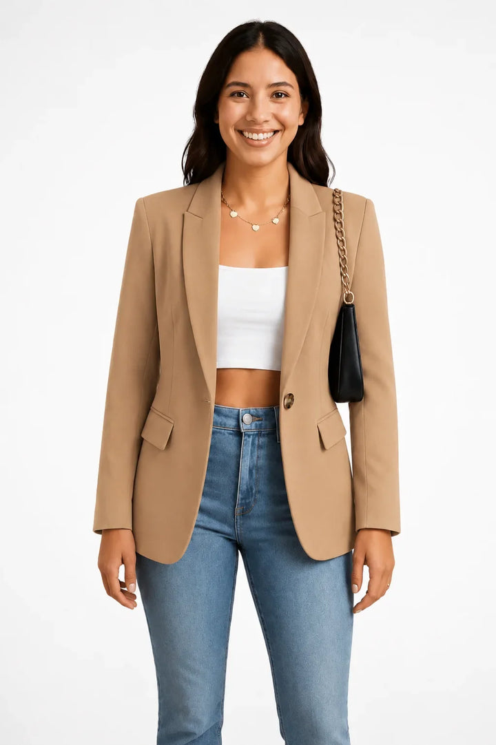 Getailleerde blazer met één knoop