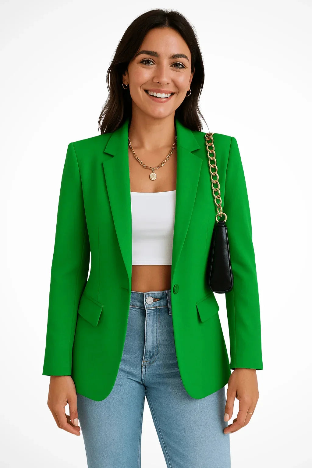 Getailleerde blazer met één knoop