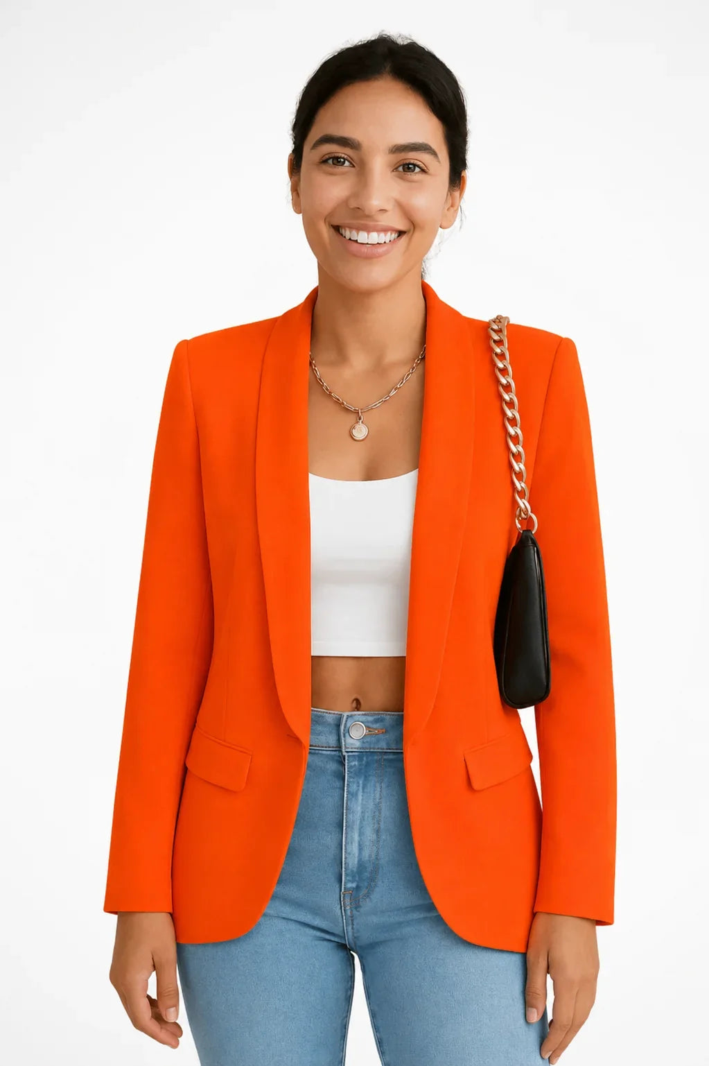 Getailleerde blazer met één knoop
