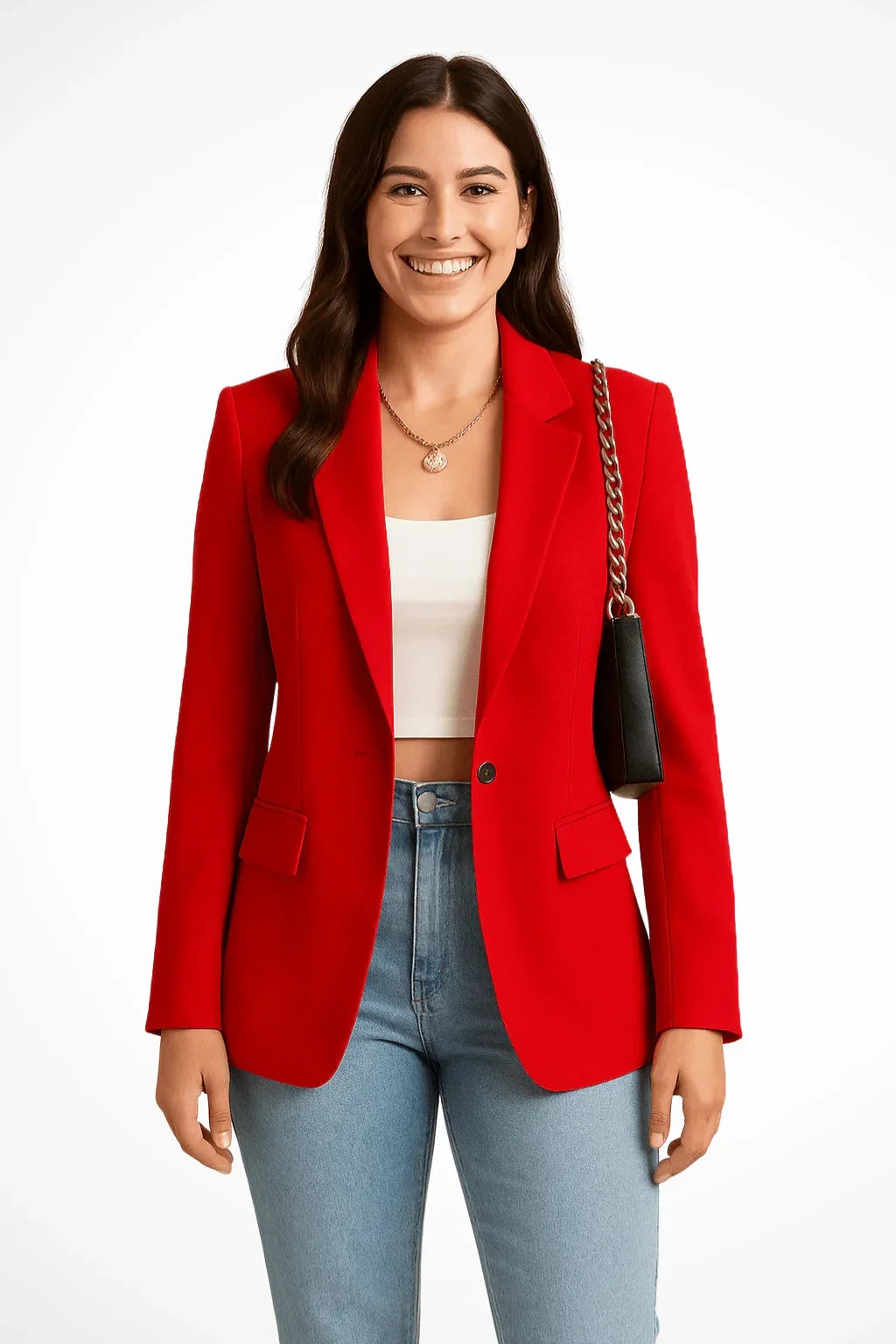 Getailleerde blazer met één knoop