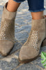 Tan suède enkellaarzen met studs