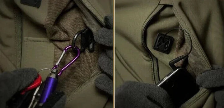 Waterdichte tactical set met capuchonjack en cargobroek
