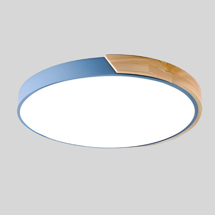 Ronde Nordic Macaron Plafondlamp van Hout