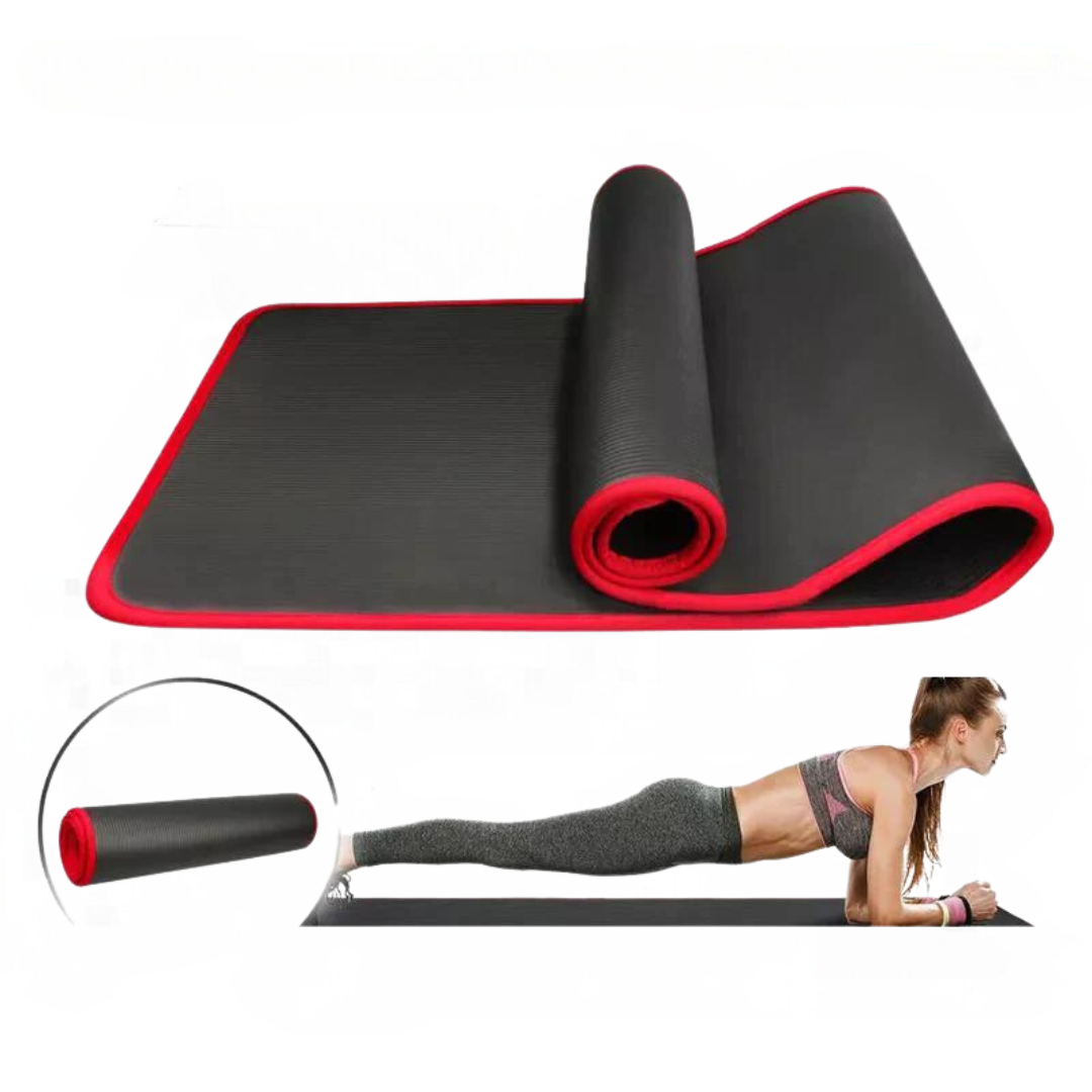 Opvouwbare yogamat voor oefeningen met 10 mm dikke schuimvulling en antislipoppervlak
