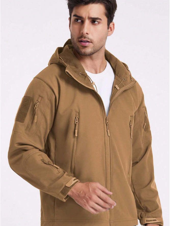 Waterdichte winddichte outdoorset van jas en broek met fleecevoering
