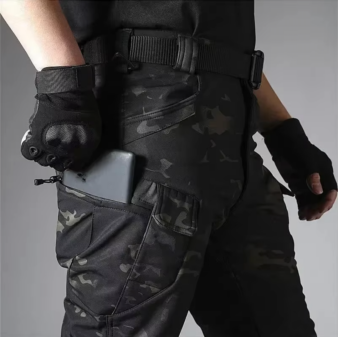 Waterdichte winddichte outdoorset van jas en broek met fleecevoering